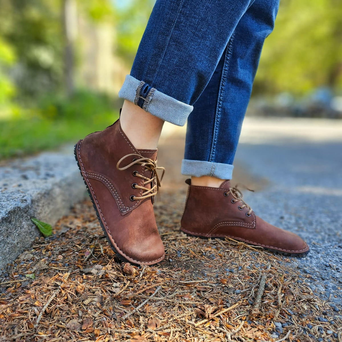 Brown Leather Chukka Boots with Minimalist Design Introducing our Spruce Men main image 3