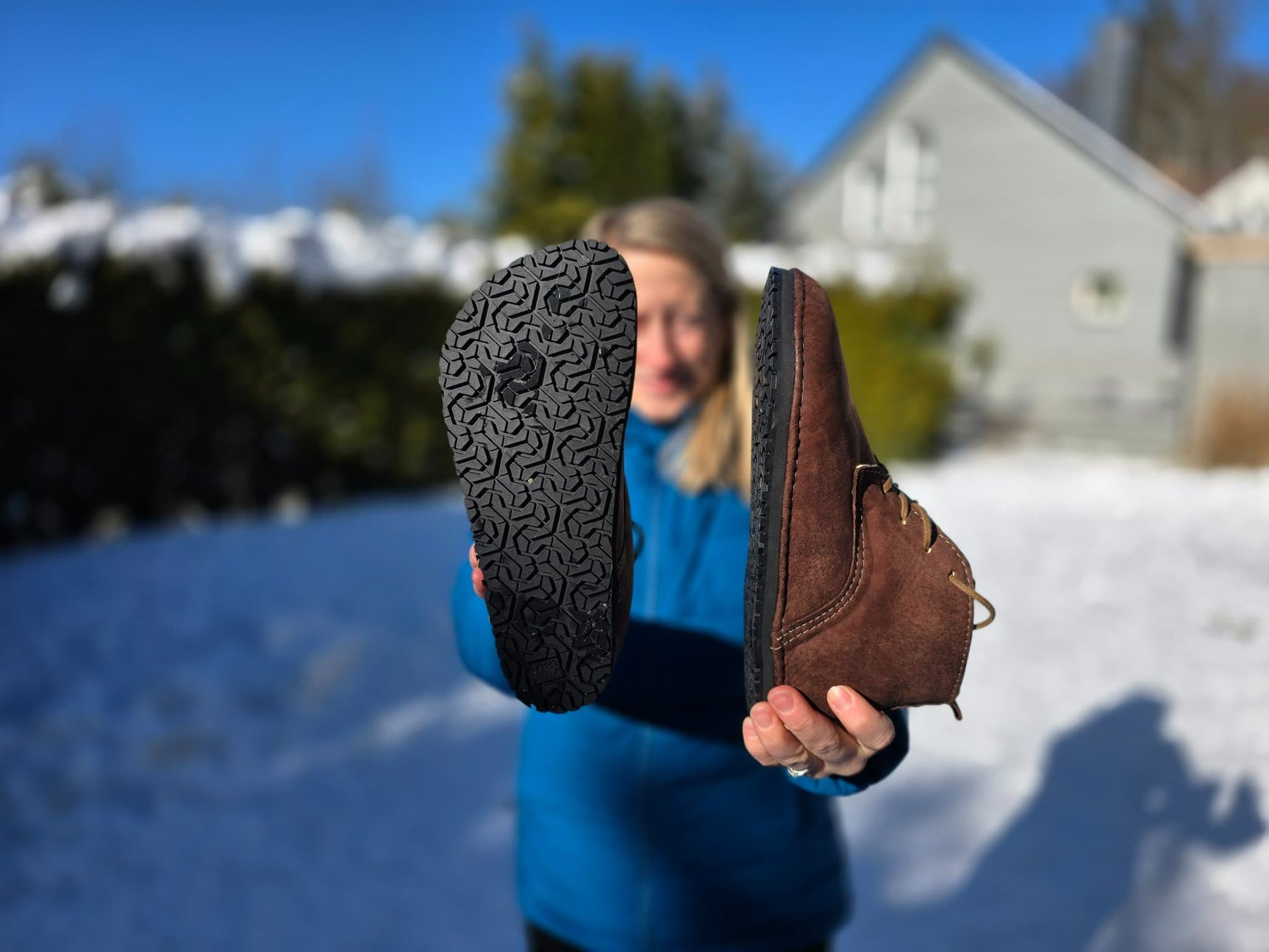 Milagro Frio Winter Barefoot boots - brown with black marbling EXTRA WARM