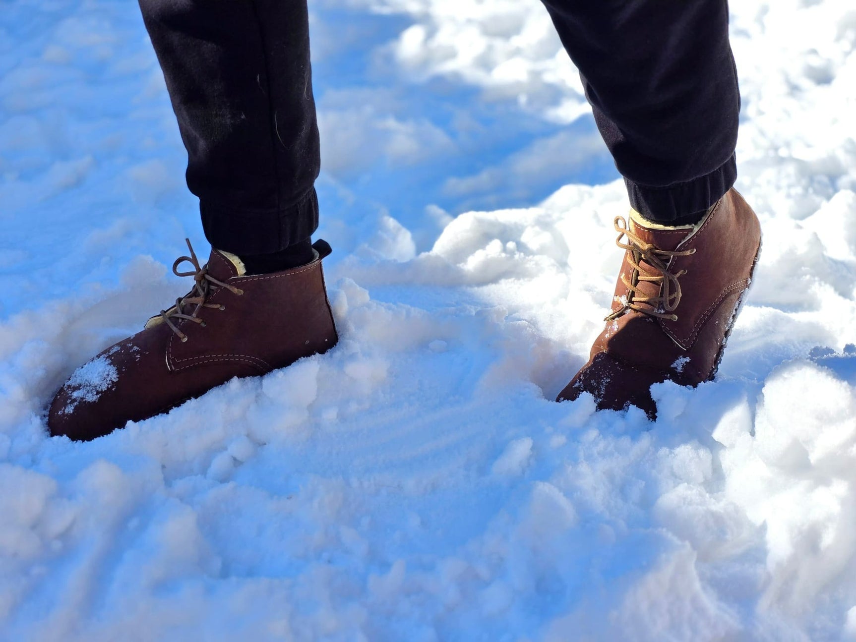 Milagro Frio Winter Barefoot boots - brown with black marbling EXTRA WARM
