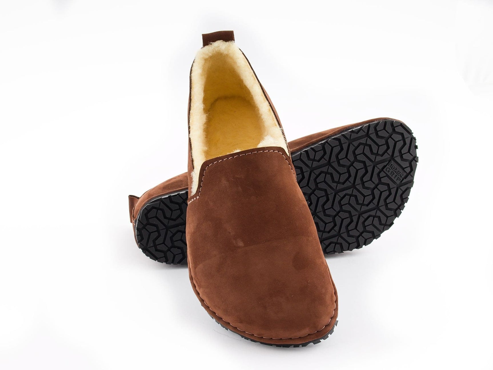 Wool Barefoot slippers - brown