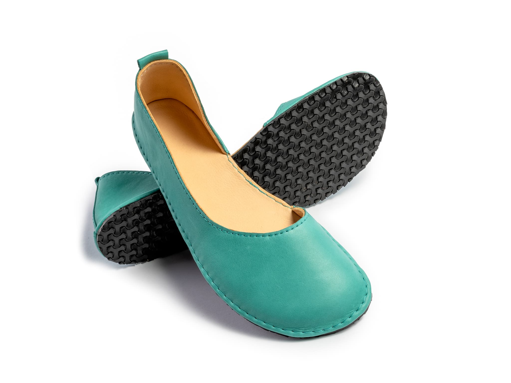 Barefoot ballerinas - blue - green - LUKS BAREFOOT