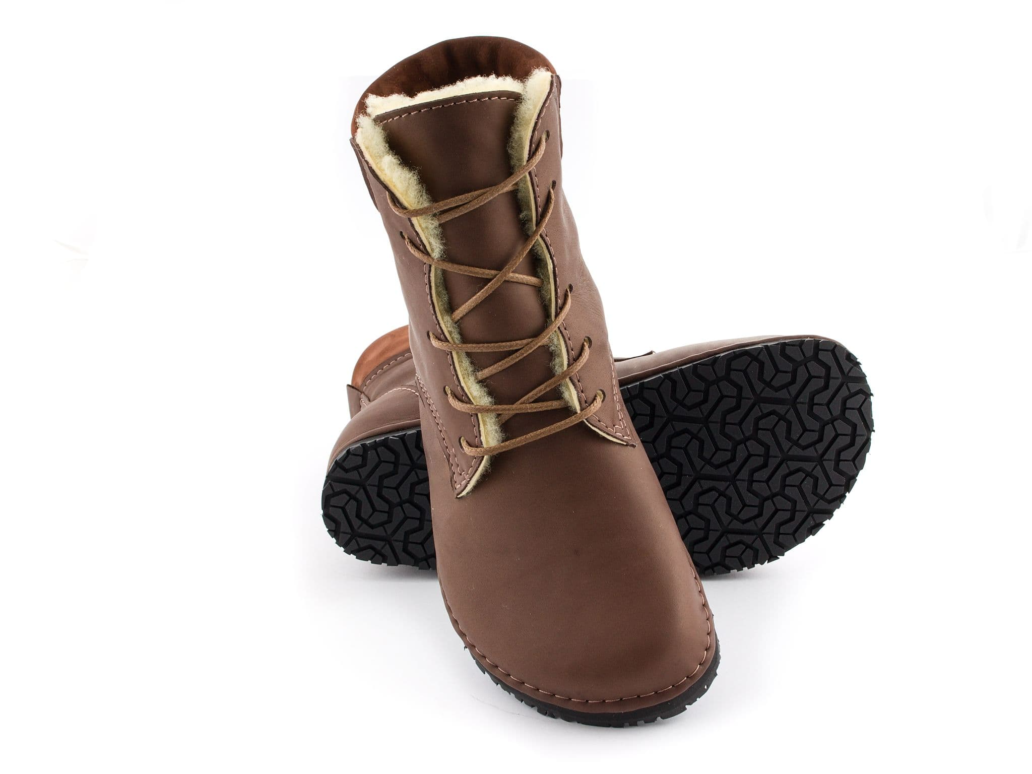 Barefoot high top boots - dark brown - LUKS BAREFOOT