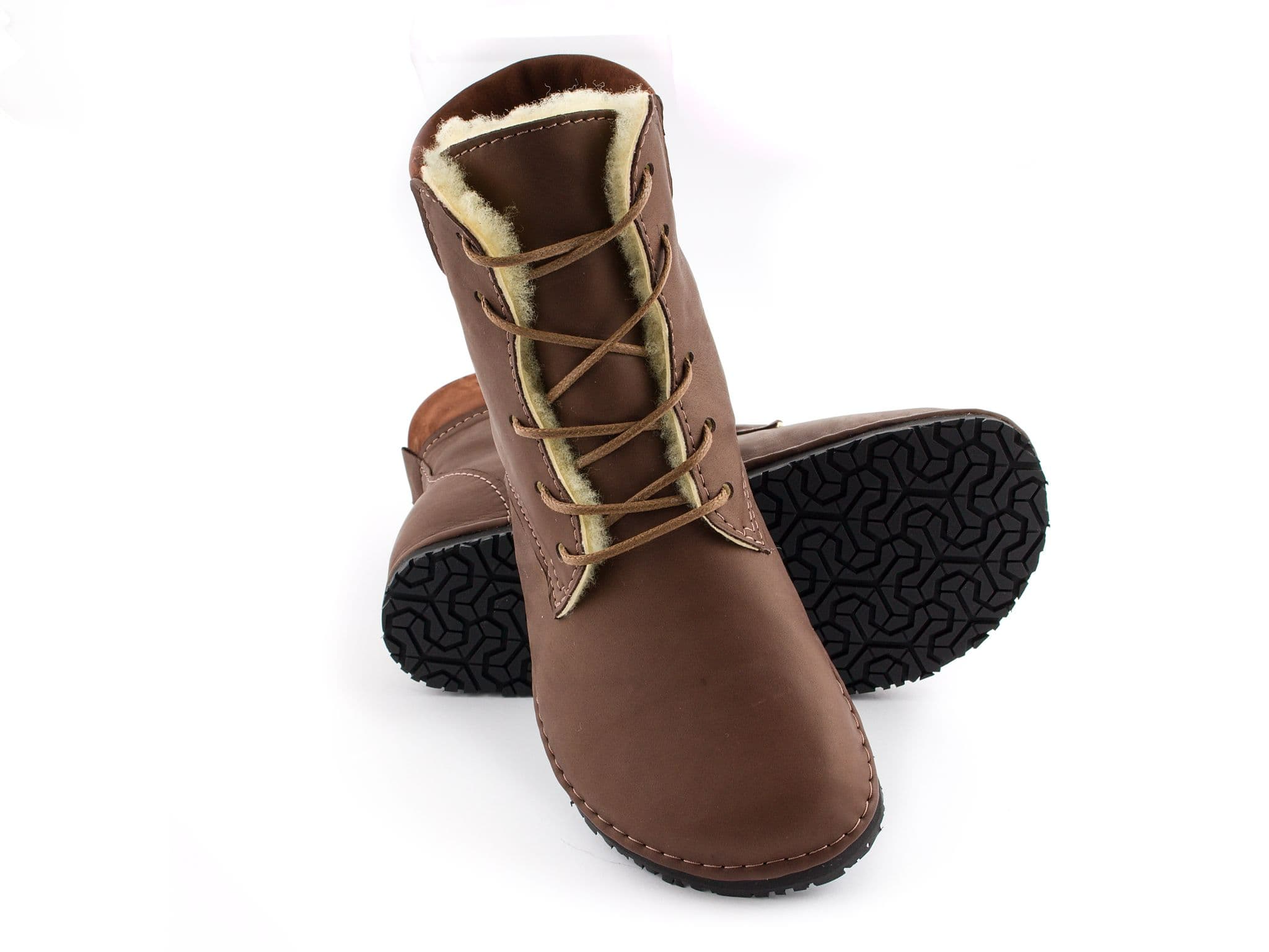 Barefoot high top boots - dark brown - LUKS BAREFOOT