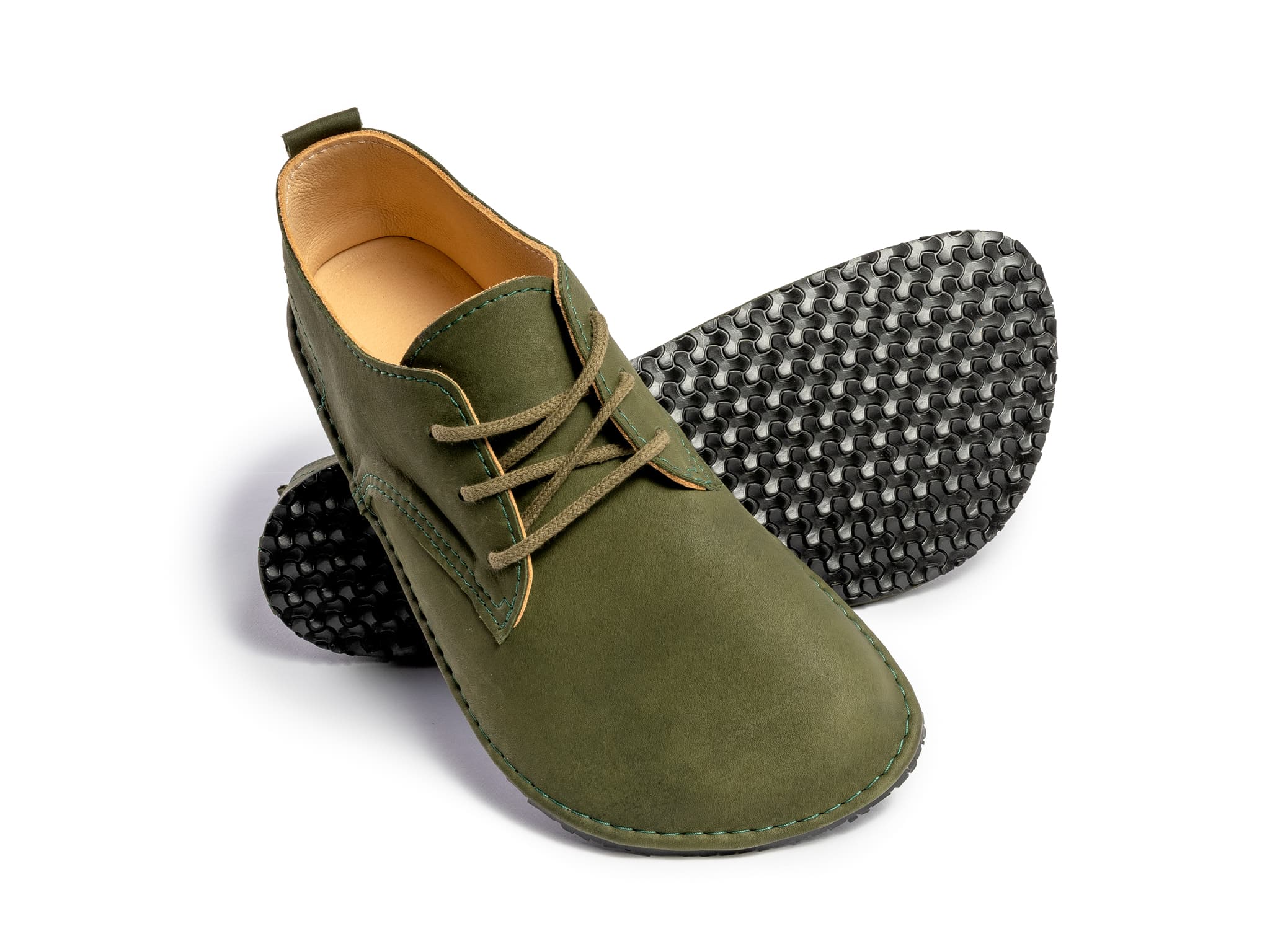 Barefoot oxfords - khaki - LUKS BAREFOOT