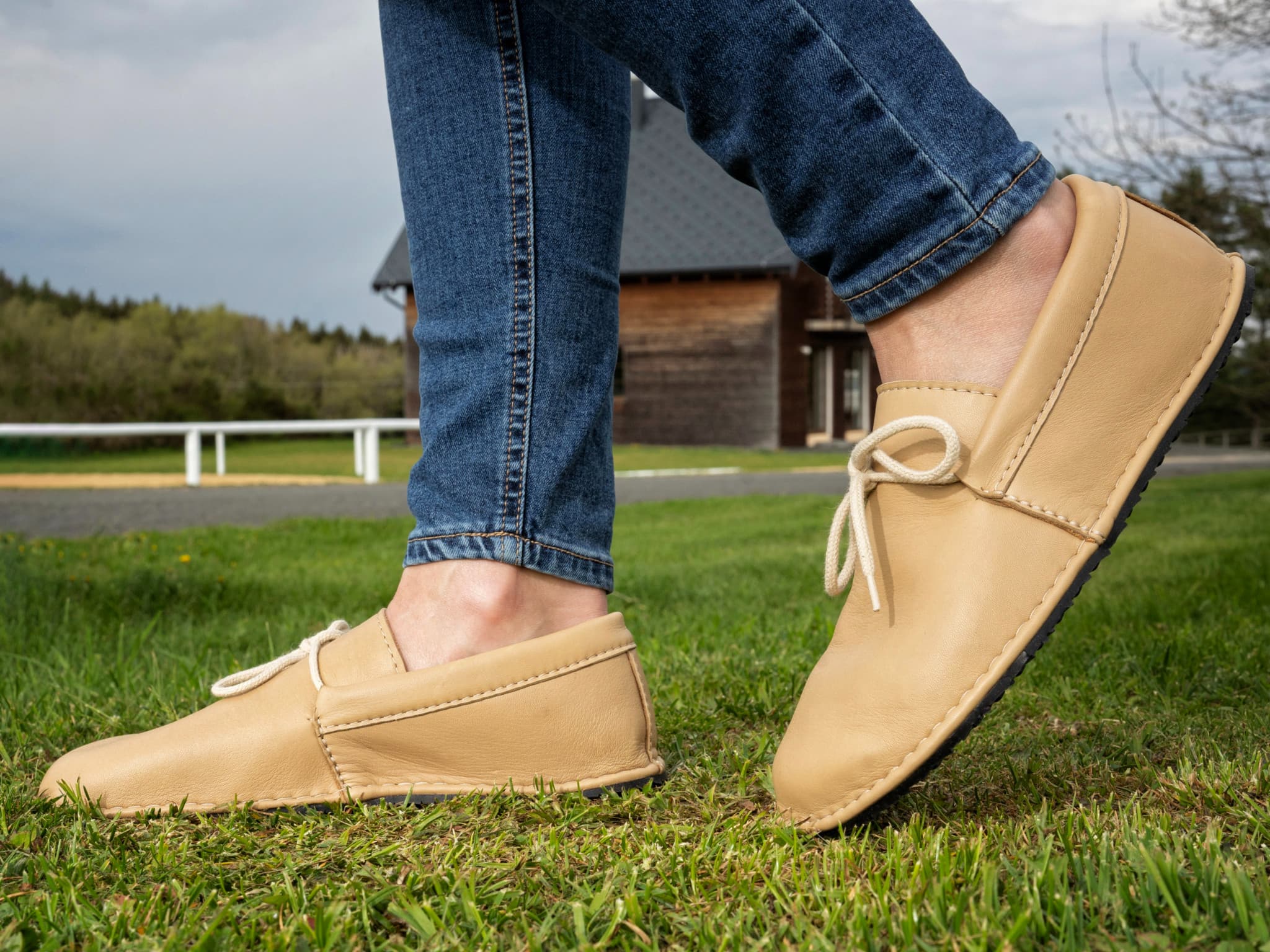 Cordelia Barefoot moccasins - beige - LUKS BAREFOOT