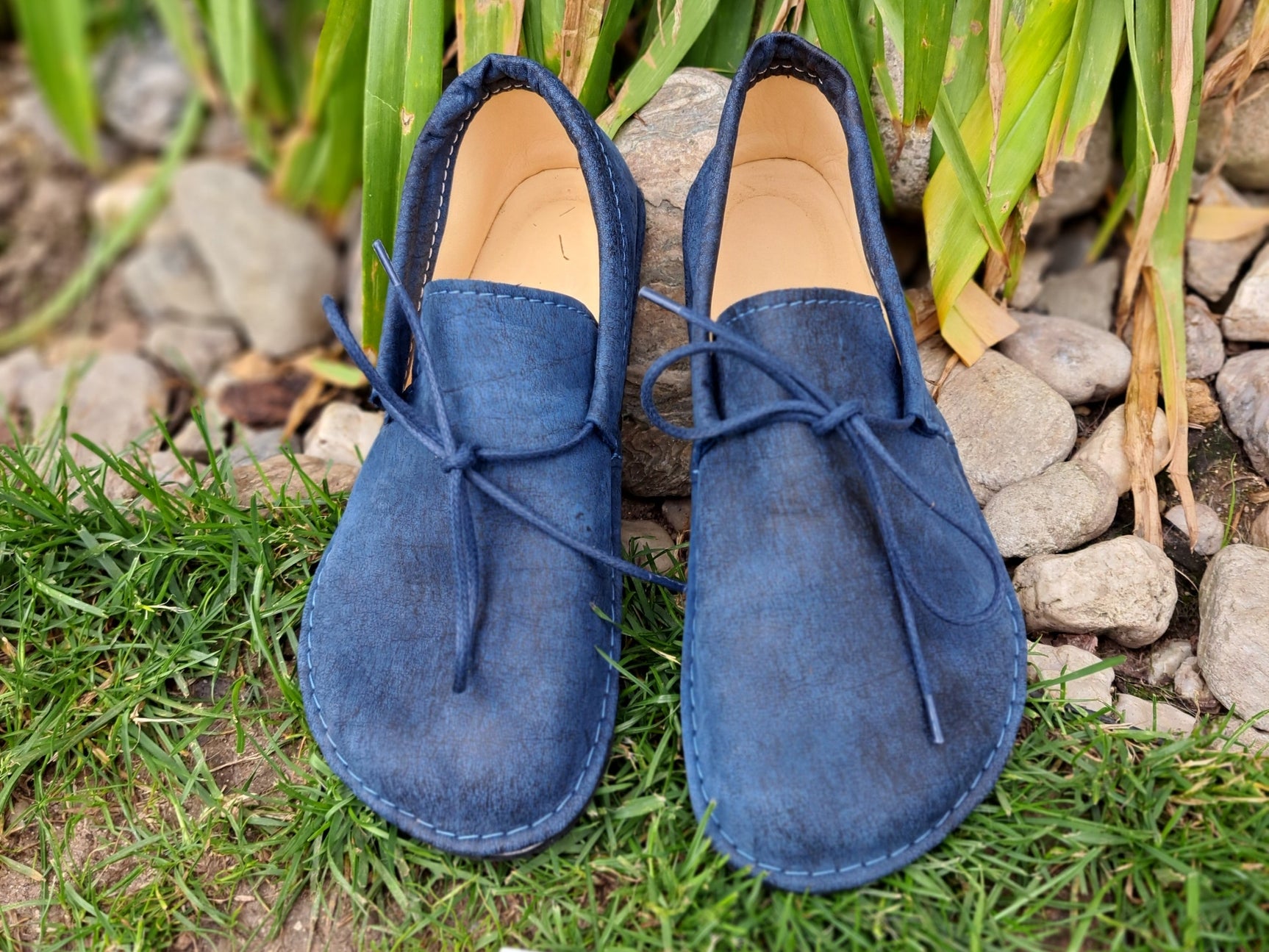 Cordelia Barefoot moccasins - blue - LUKS BAREFOOT