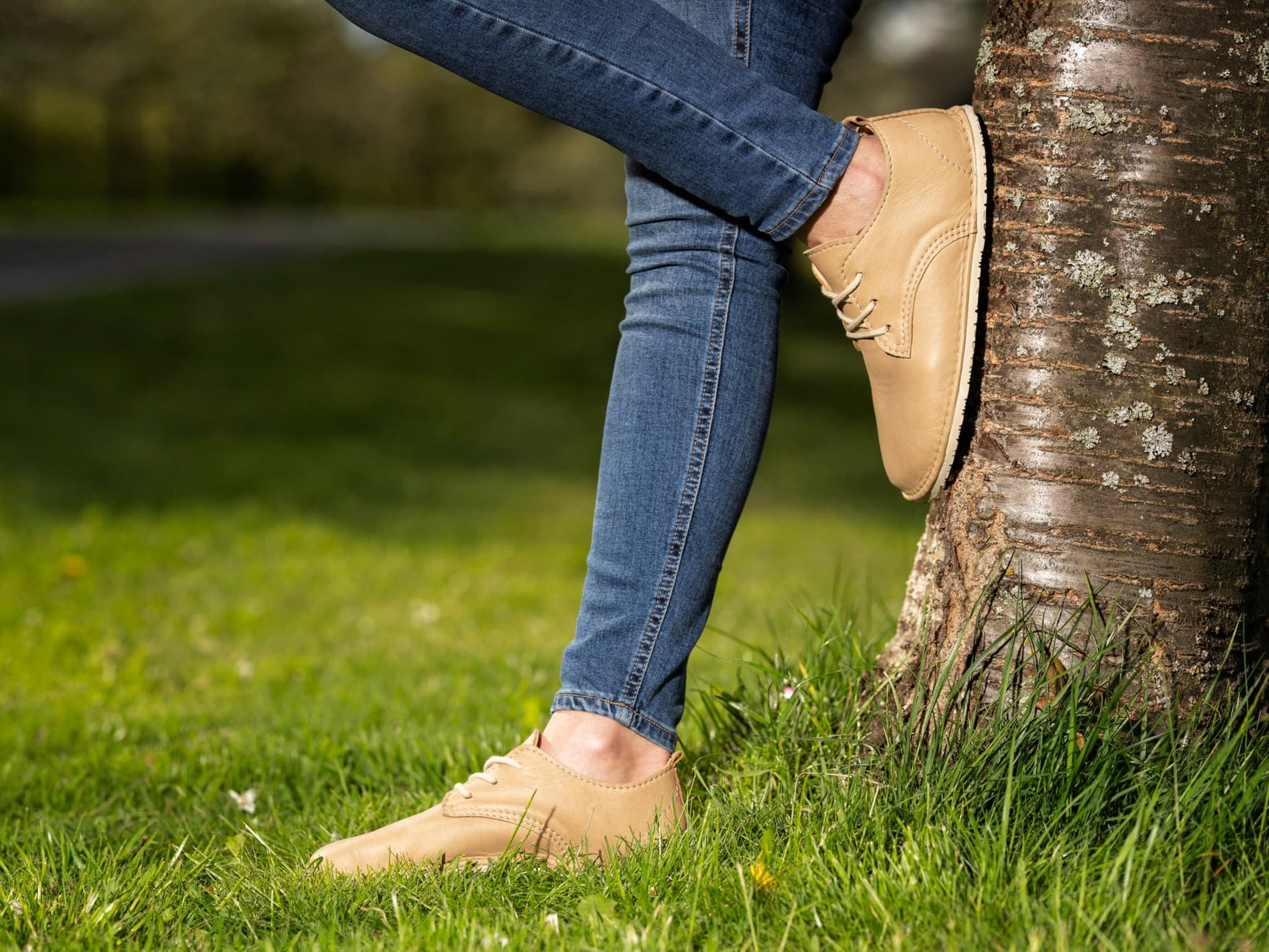 Corriente Barefoot oxfords - beige - LUKS BAREFOOT