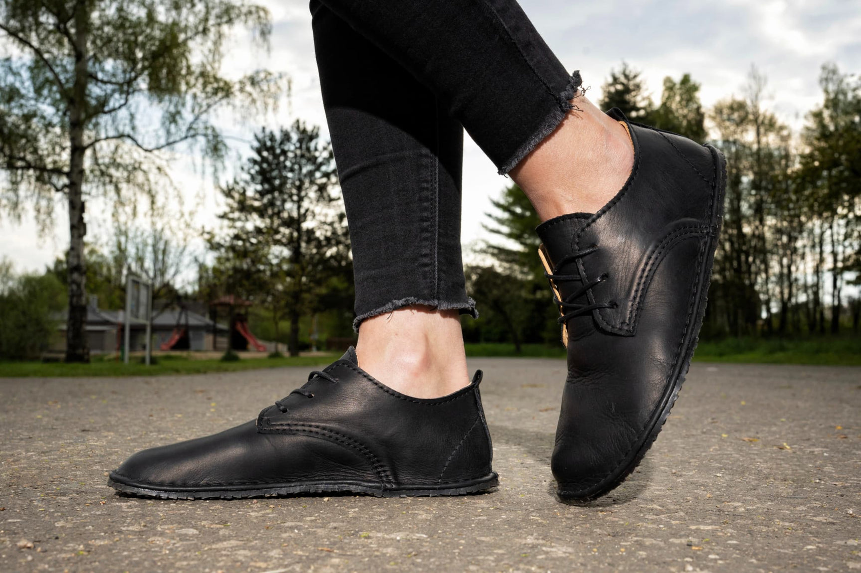 Corriente Barefoot oxfords - black - LUKS BAREFOOT