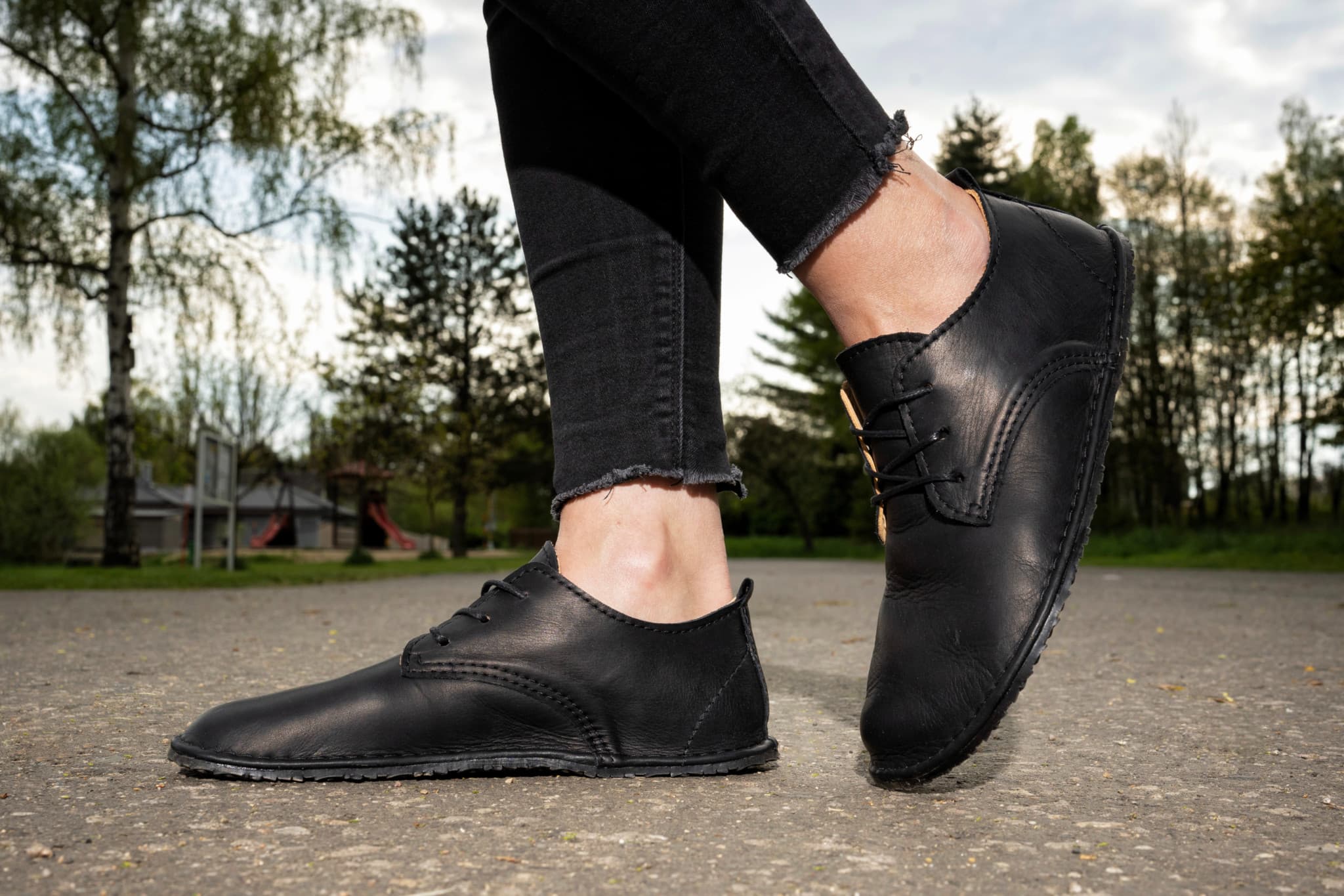 Corriente Barefoot oxfords - black - LUKS BAREFOOT