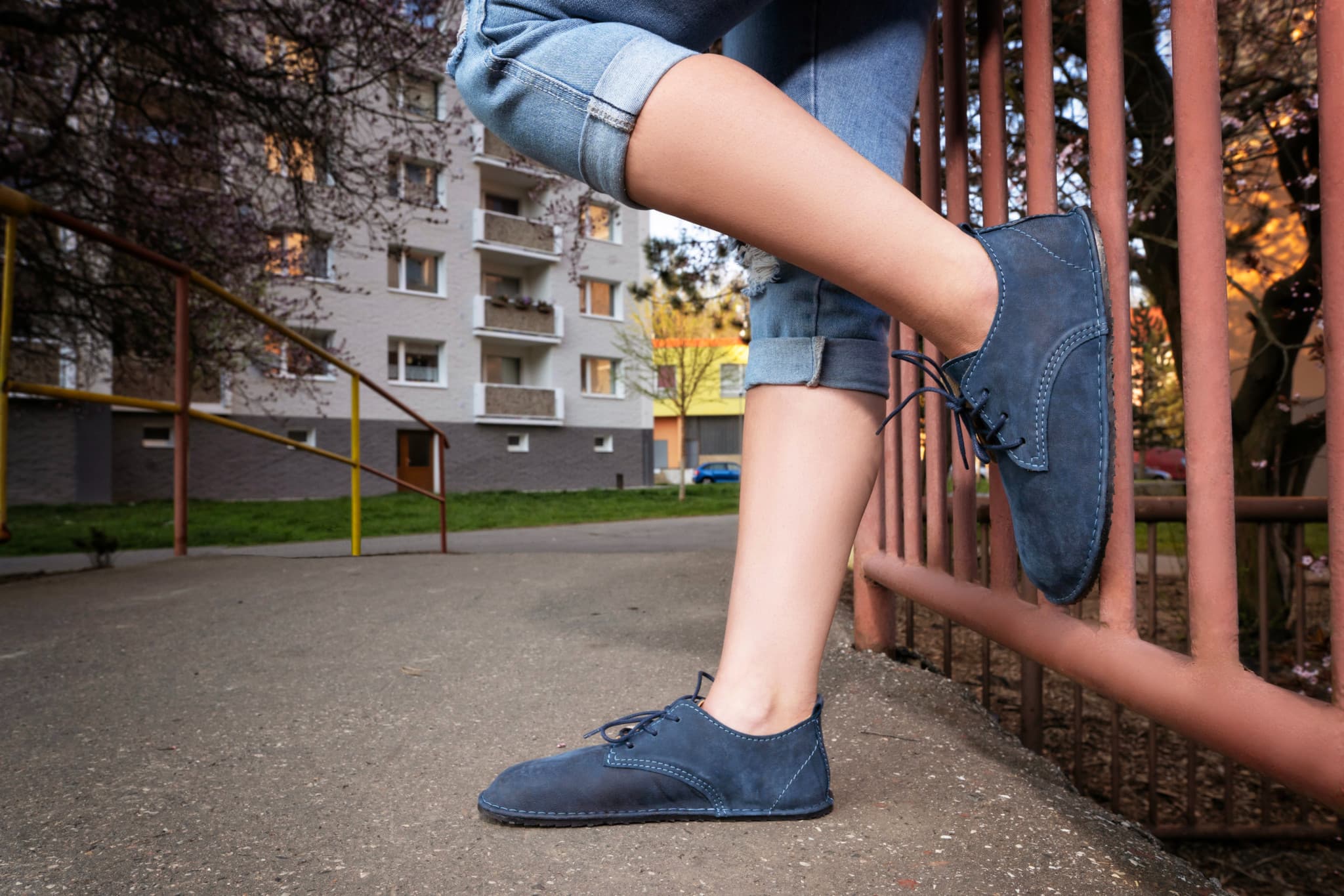 Corriente Barefoot oxfords - blue - LUKS BAREFOOT