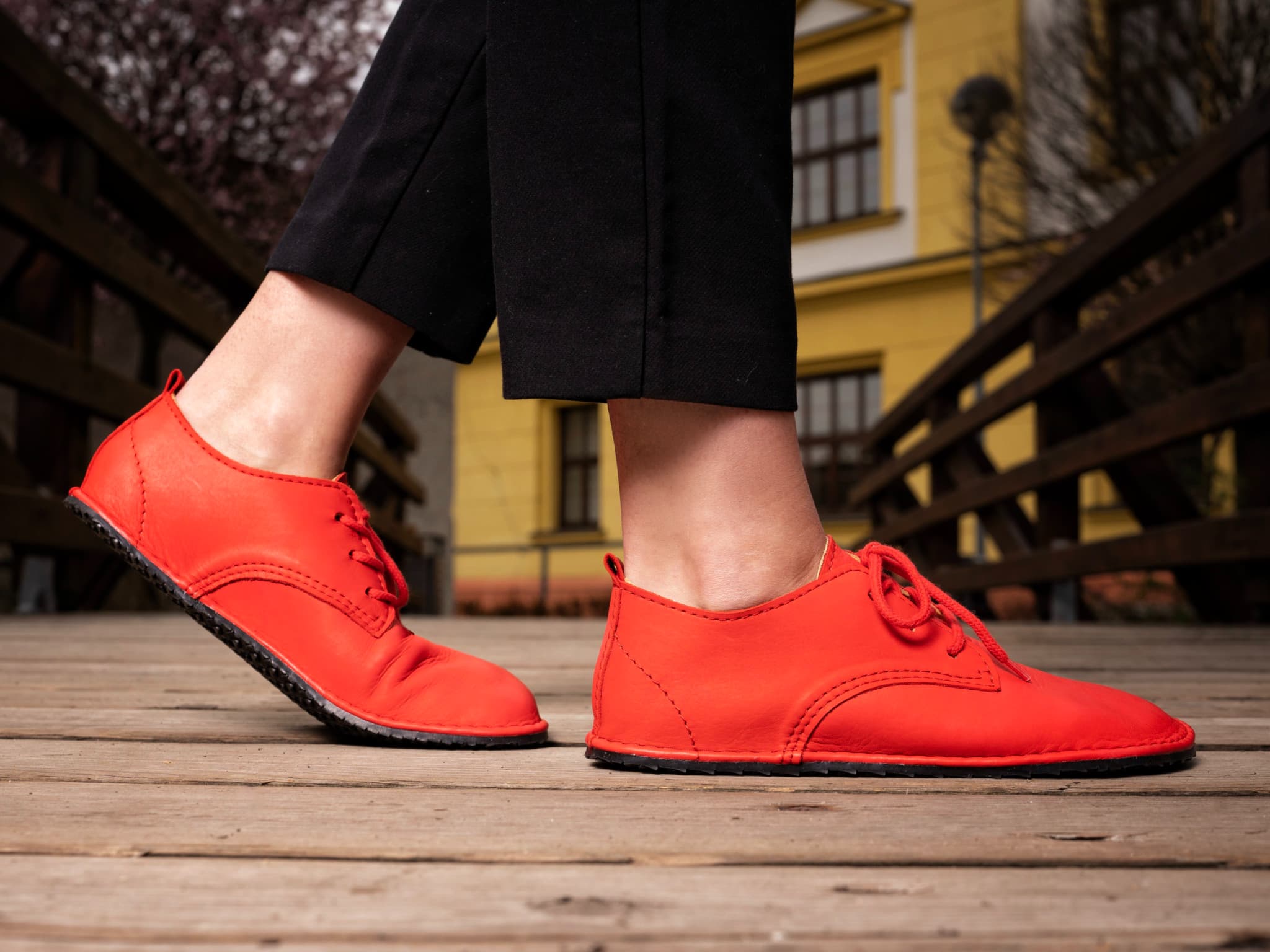 Corriente Barefoot oxfords - red - LUKS BAREFOOT