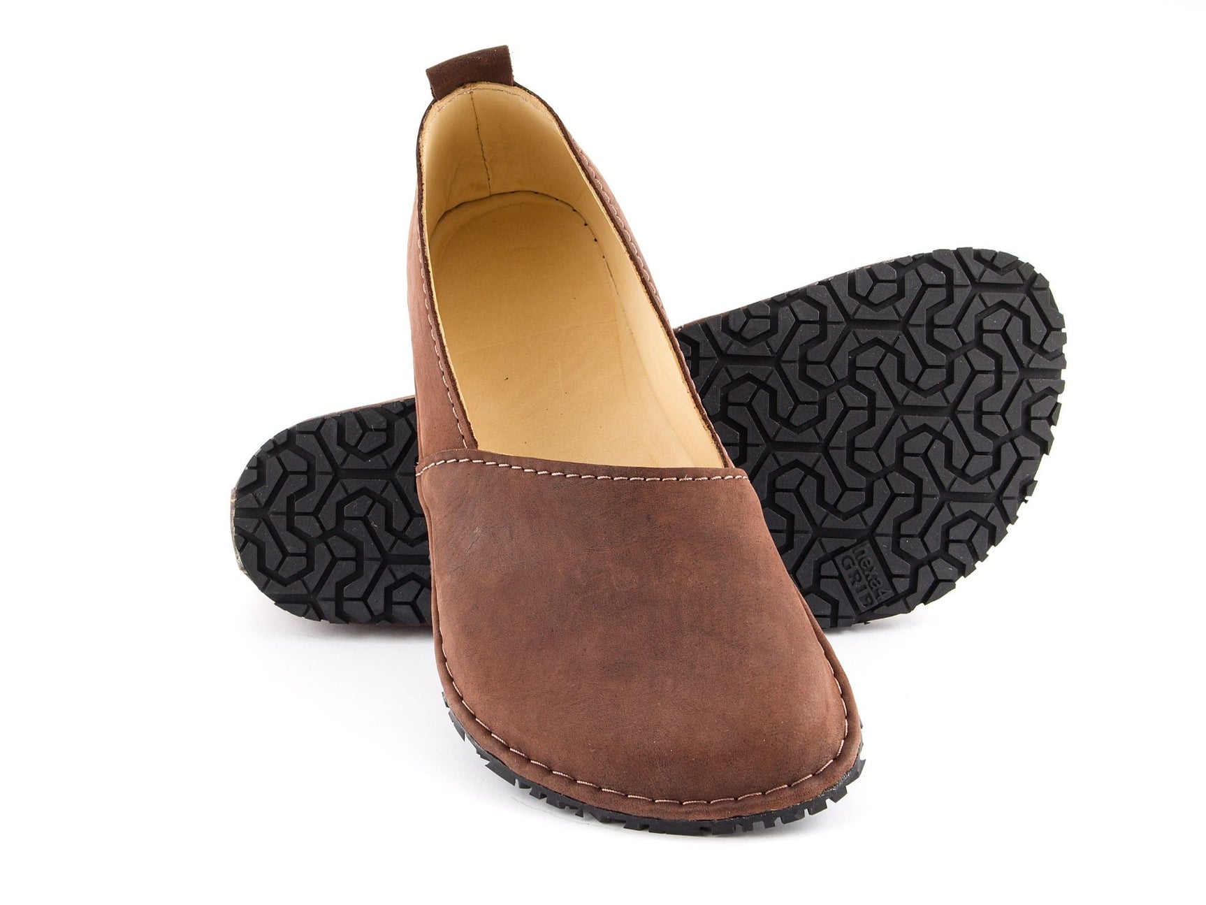 Excellent Barefoot moccasins - brown with black marbling - LUKS BAREFOOT
