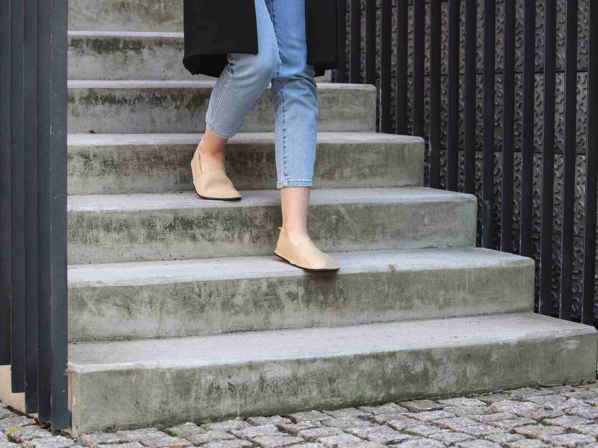 Fuego Barefoot moccasins - beige - LUKS BAREFOOT
