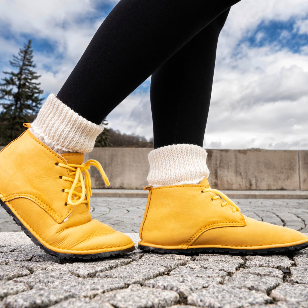 Milagro Frio Winter Barefoot boots - yellow – LUKS BAREFOOT