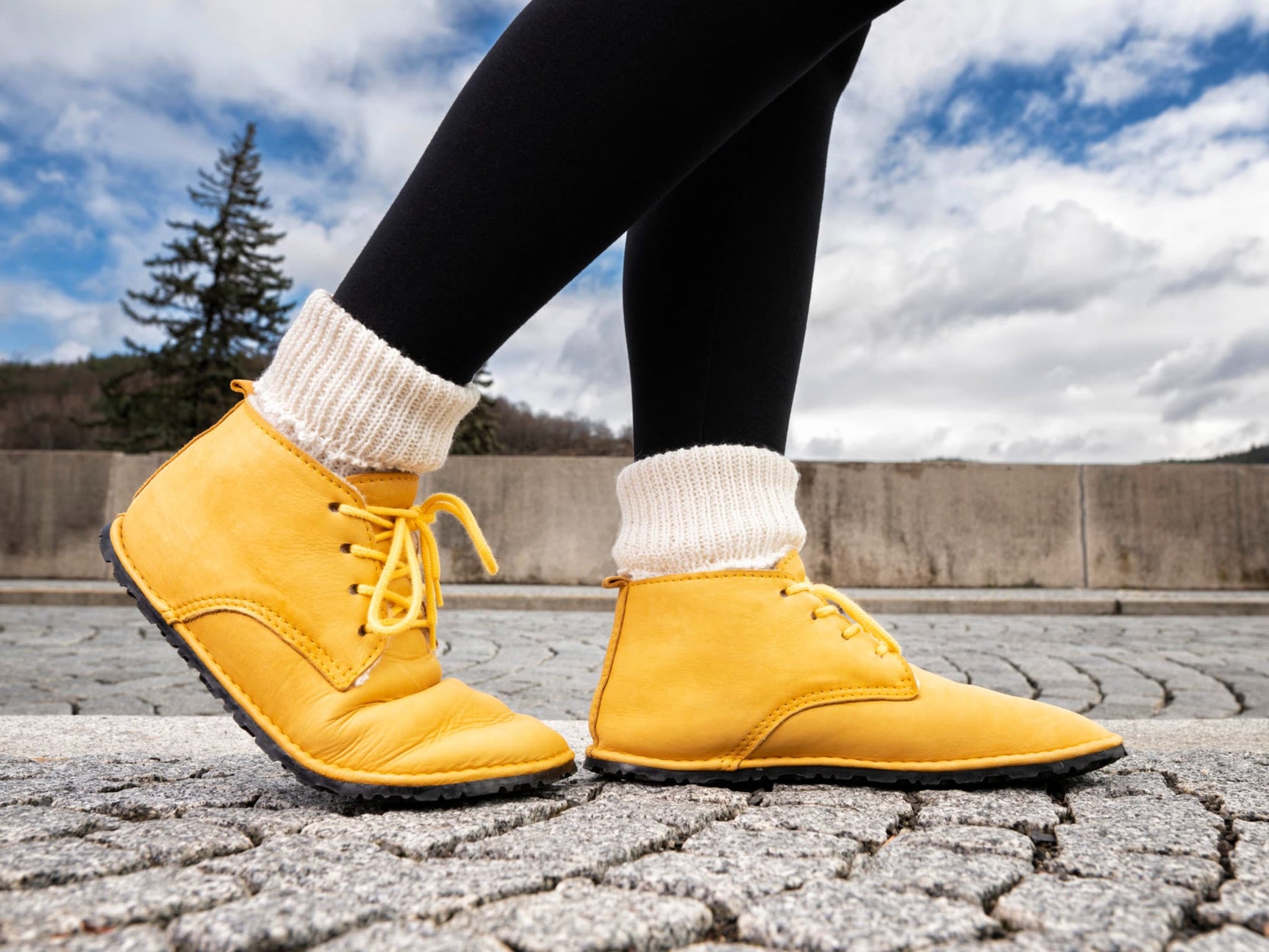 Milagro Frio Winter Barefoot boots - yellow - LUKS BAREFOOT