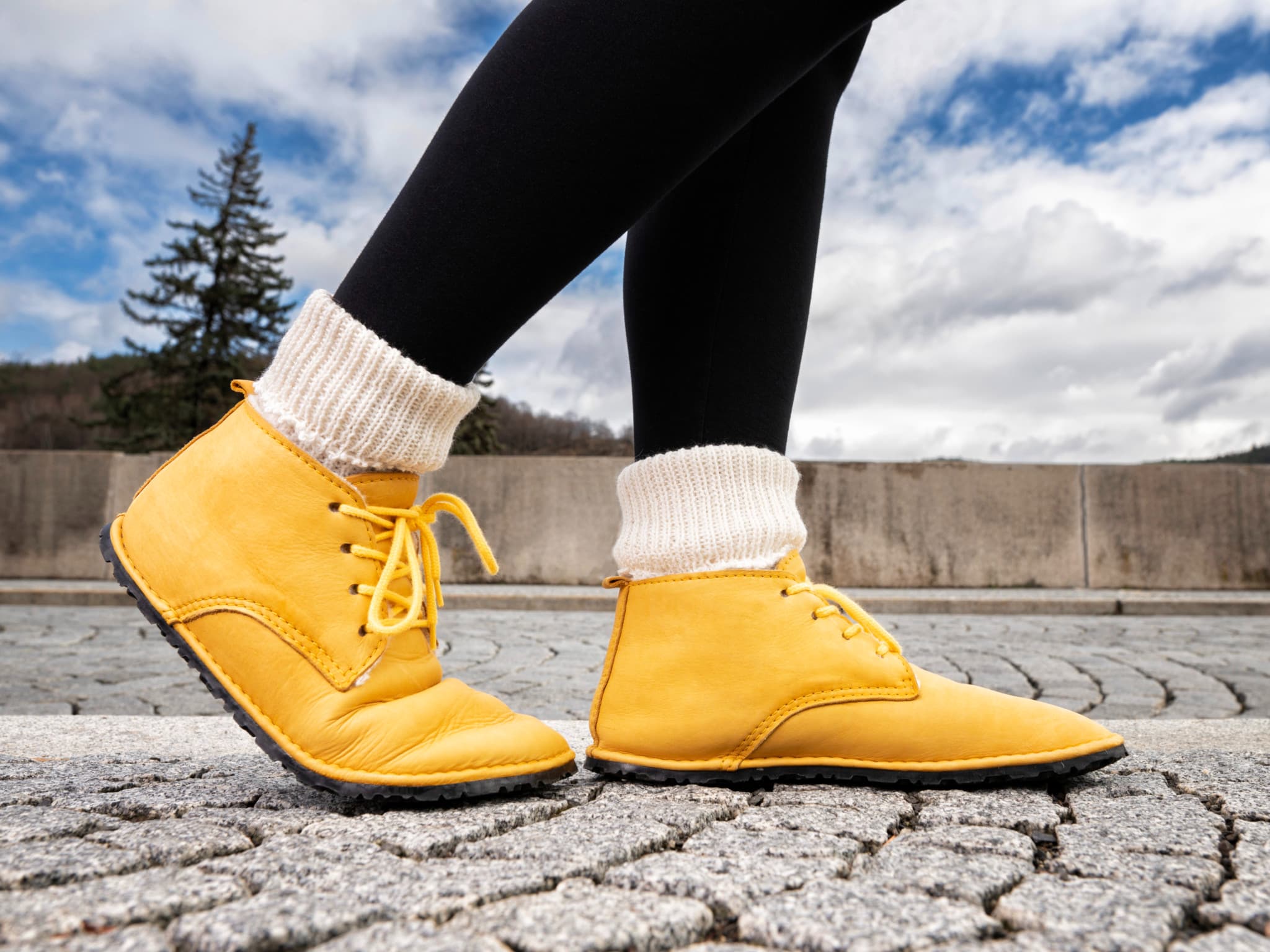 Milagro Frio Winter Barefoot boots - yellow - LUKS BAREFOOT