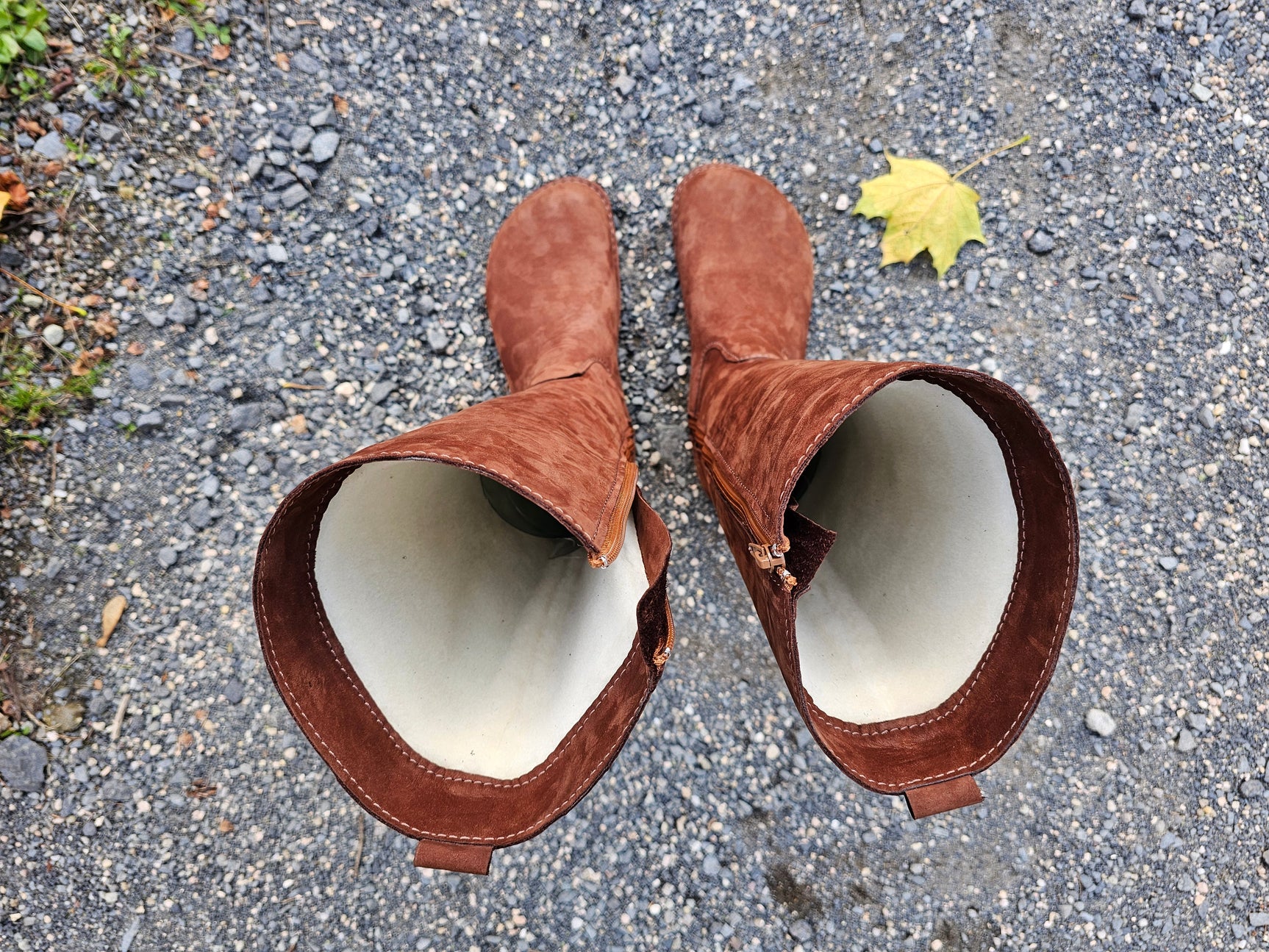 Tall Winter Boots - brown - LUKS BAREFOOT