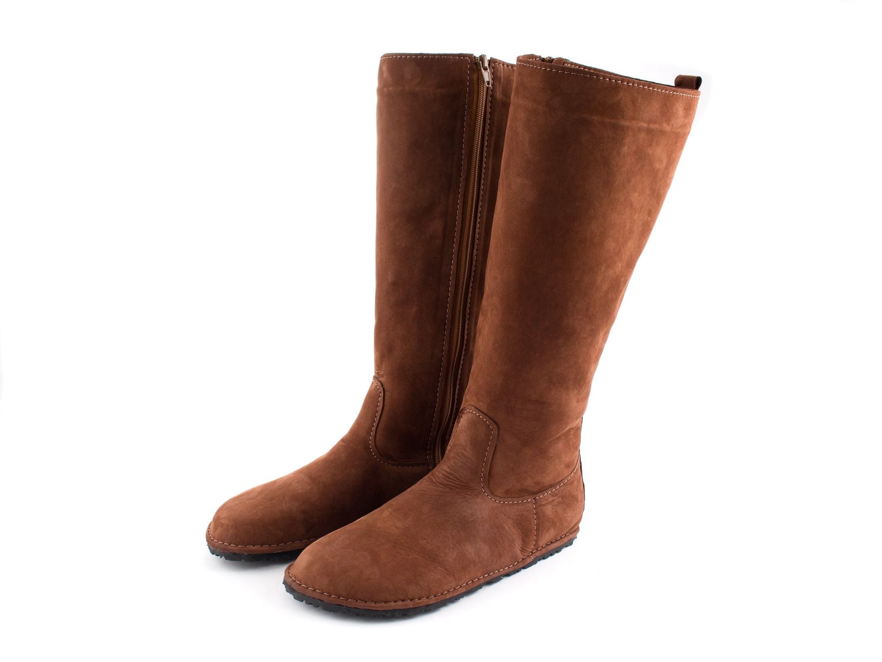 Tall Winter Boots - brown - LUKS BAREFOOT