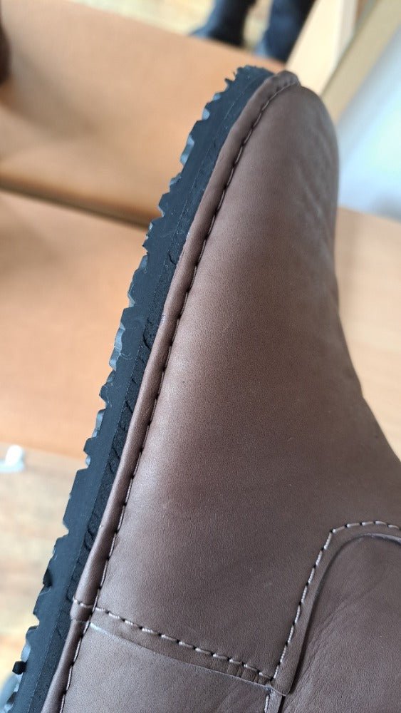 Tall Winter Boots - dark brown - LUKS BAREFOOT