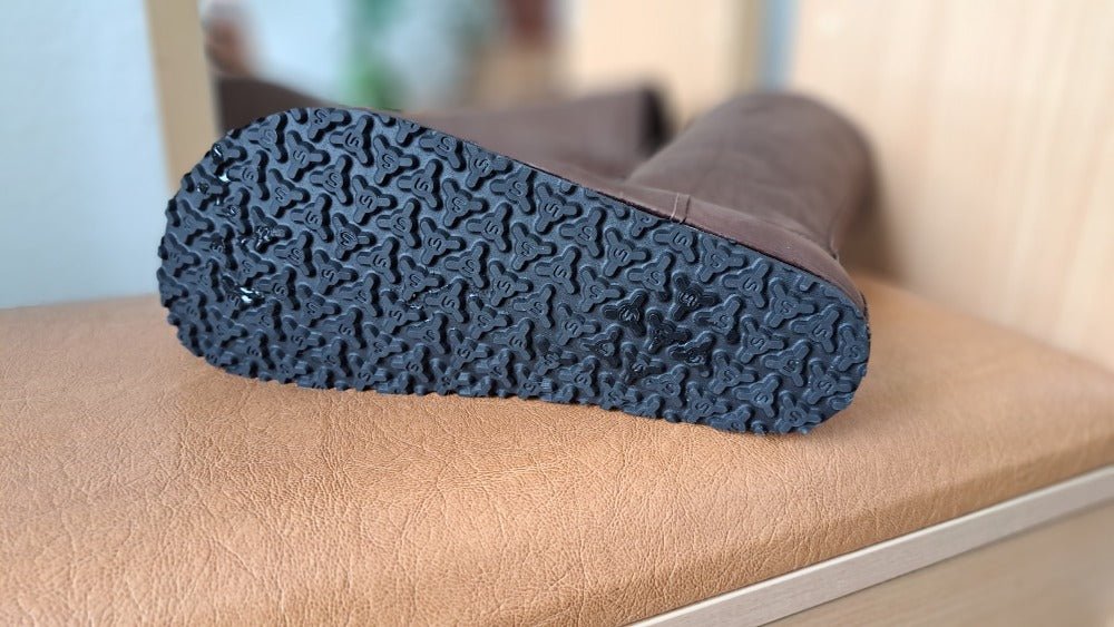 Tall Winter Boots - dark brown - LUKS BAREFOOT