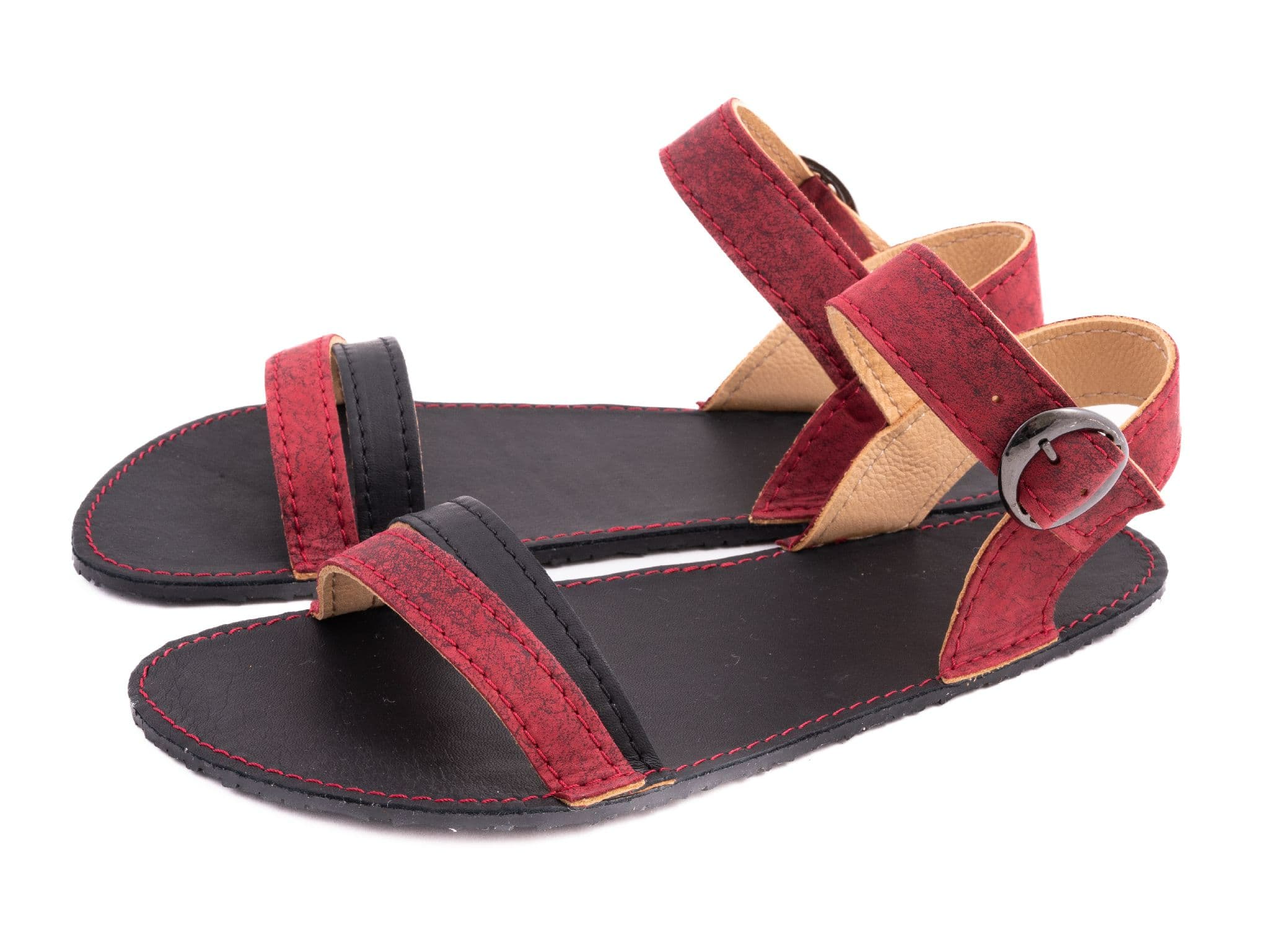 Verano Barefoot sandals - wine black - LUKS BAREFOOT