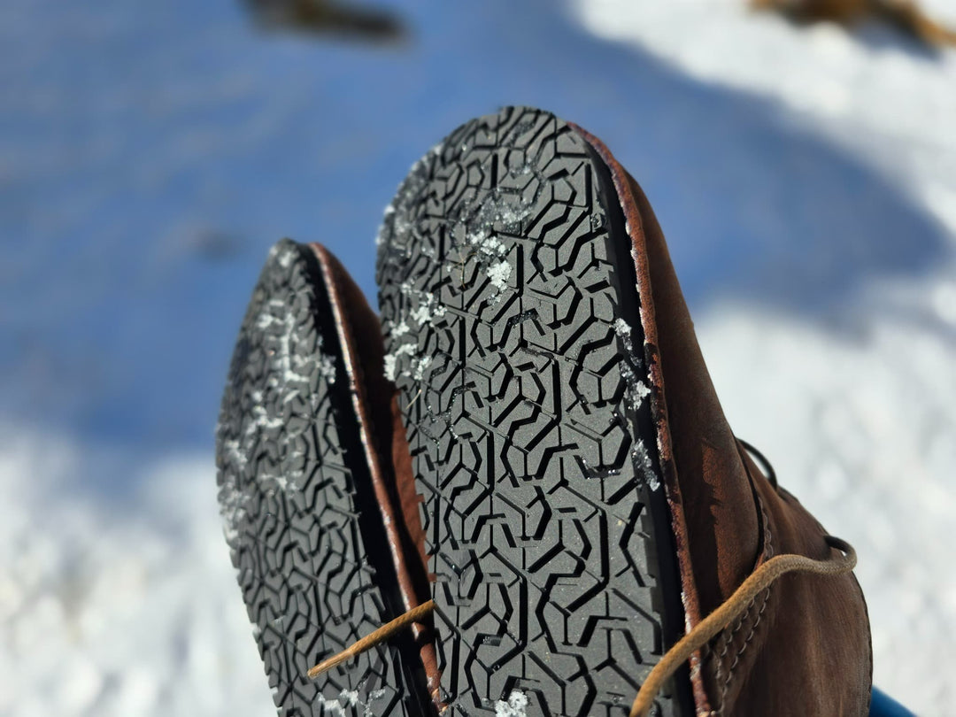 Milagro Frio Winter Barefoot boots - brown with black marbling EXTRA WARM
