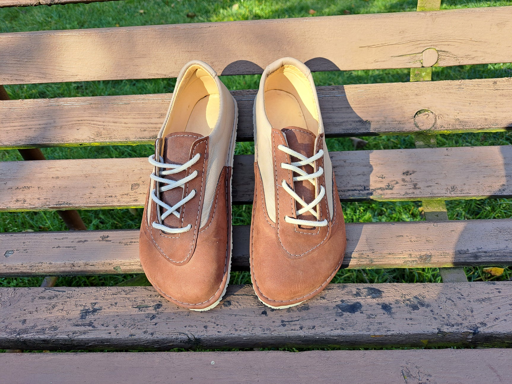Barefoot sneakers - beige brown DEFECT