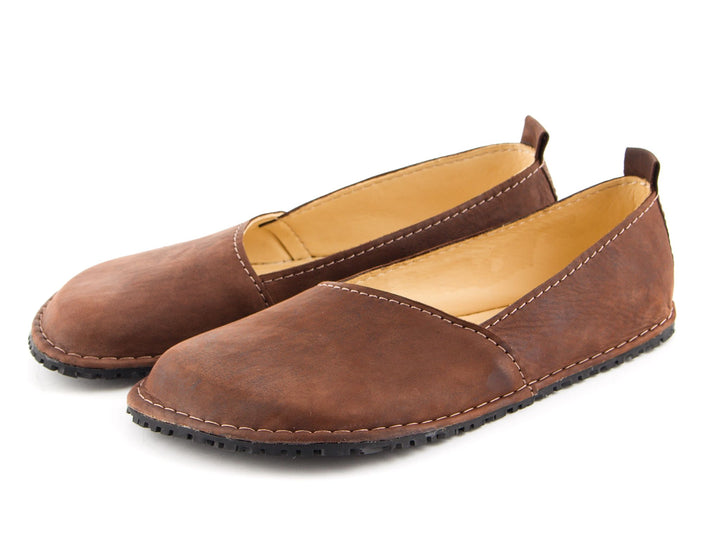 Excellent Barefoot moccasins - brown with black marbling