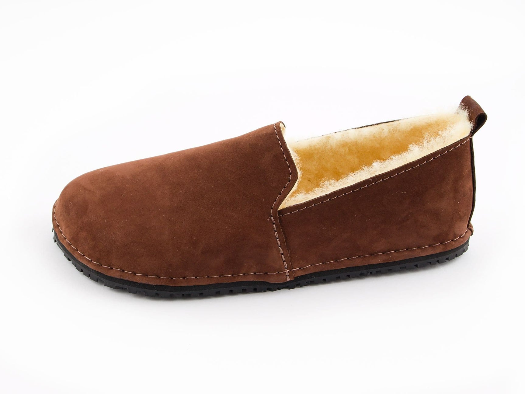 Wool Barefoot slippers -  brown