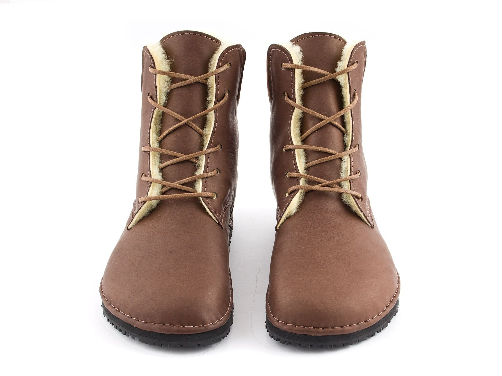 Barefoot high top boots - dark brown