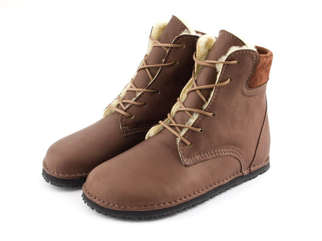 Barefoot high top boots - dark brown