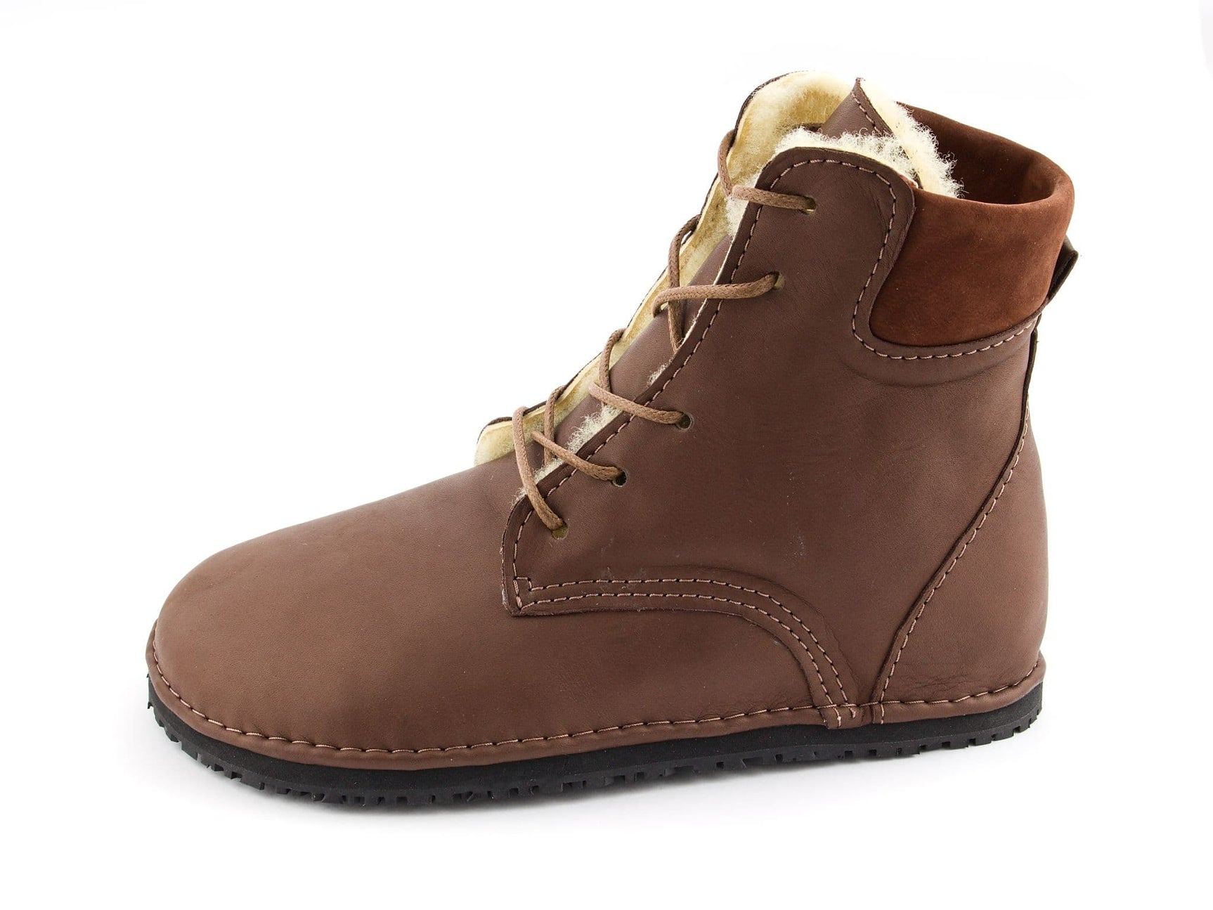 Barefoot high top boots - dark brown