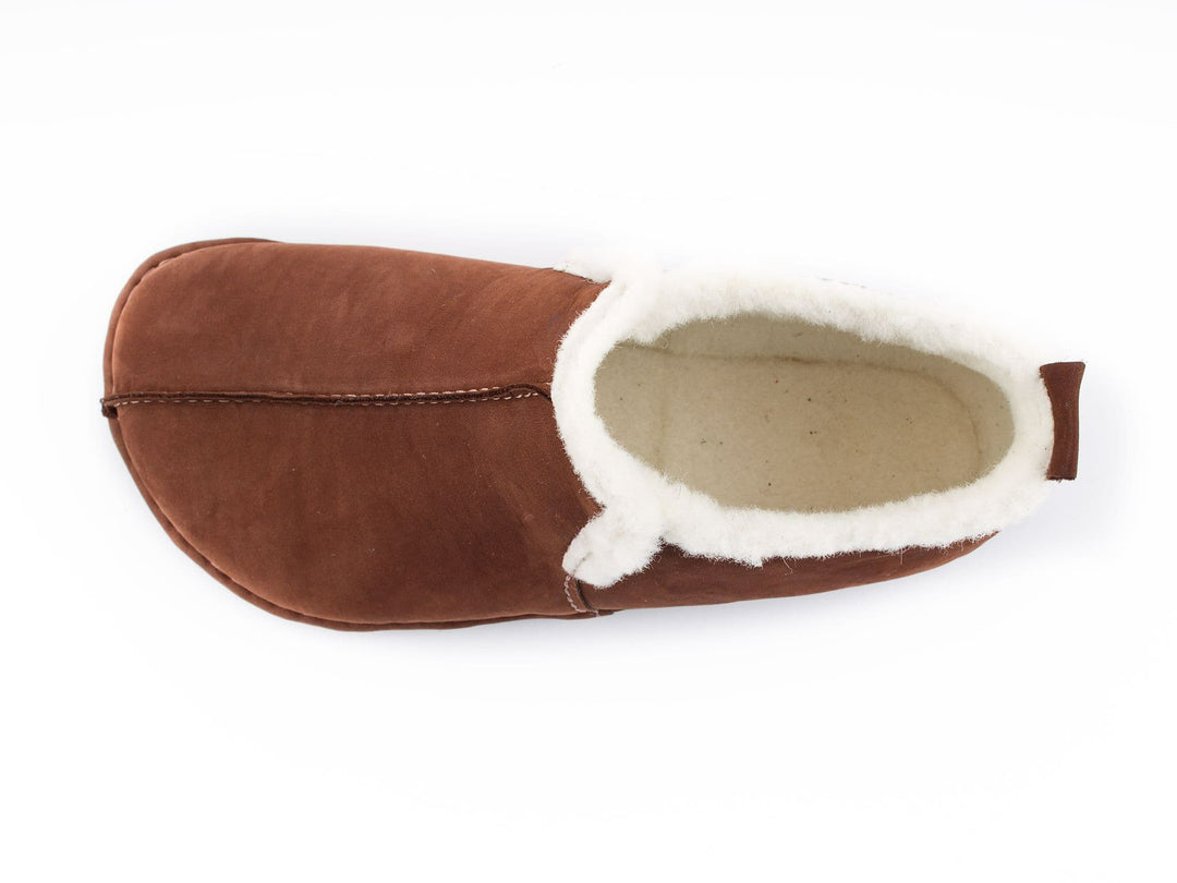 Wool Barefoot slippers -  brown