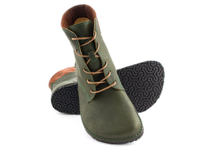 Barefoot high - top boots - khaki - LUKS BAREFOOT