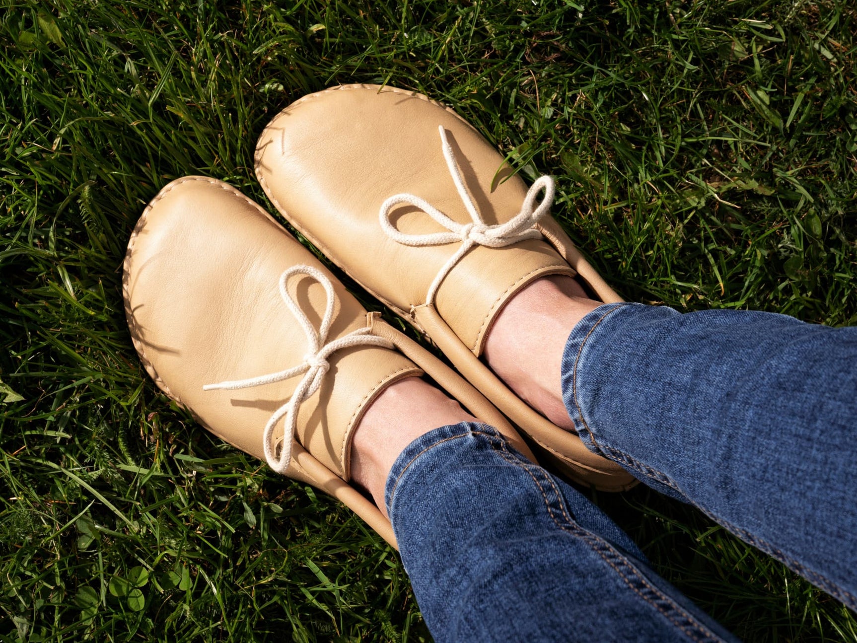 Cordelia Barefoot moccasins - beige - LUKS BAREFOOT