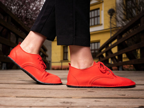 Corriente Barefoot oxfords - red - LUKS BAREFOOT