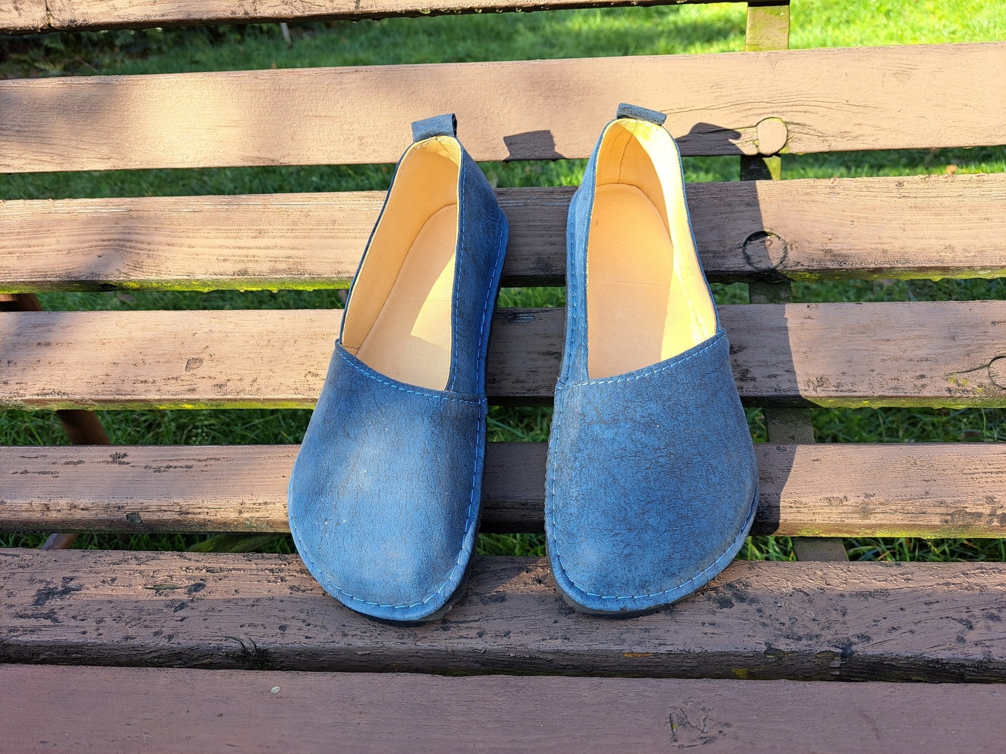 Excellent Barefoot moccasins - blue - LUKS BAREFOOT