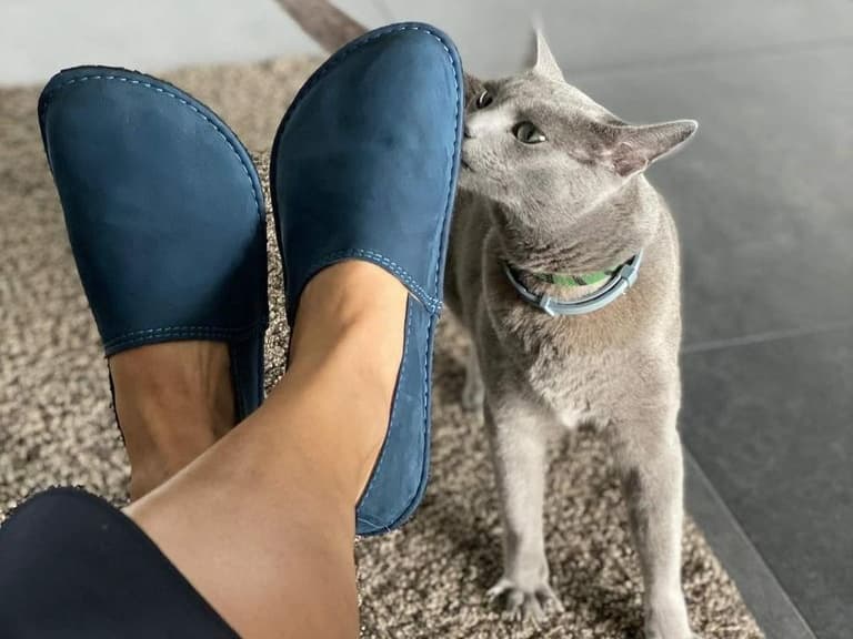 Fuego Barefoot moccasins - blue - LUKS BAREFOOT