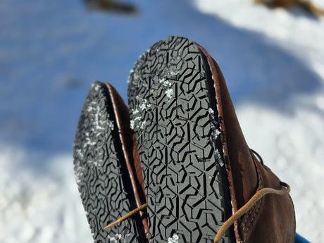 Milagro Frio Winter Barefoot boots - brown with black marbling EXTRA WARM - LUKS BAREFOOT