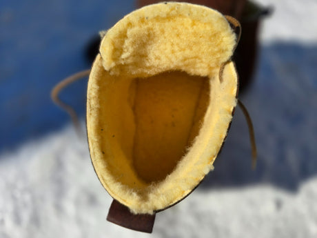 Milagro Frio Winter Barefoot boots - brown with black marbling EXTRA WARM - LUKS BAREFOOT