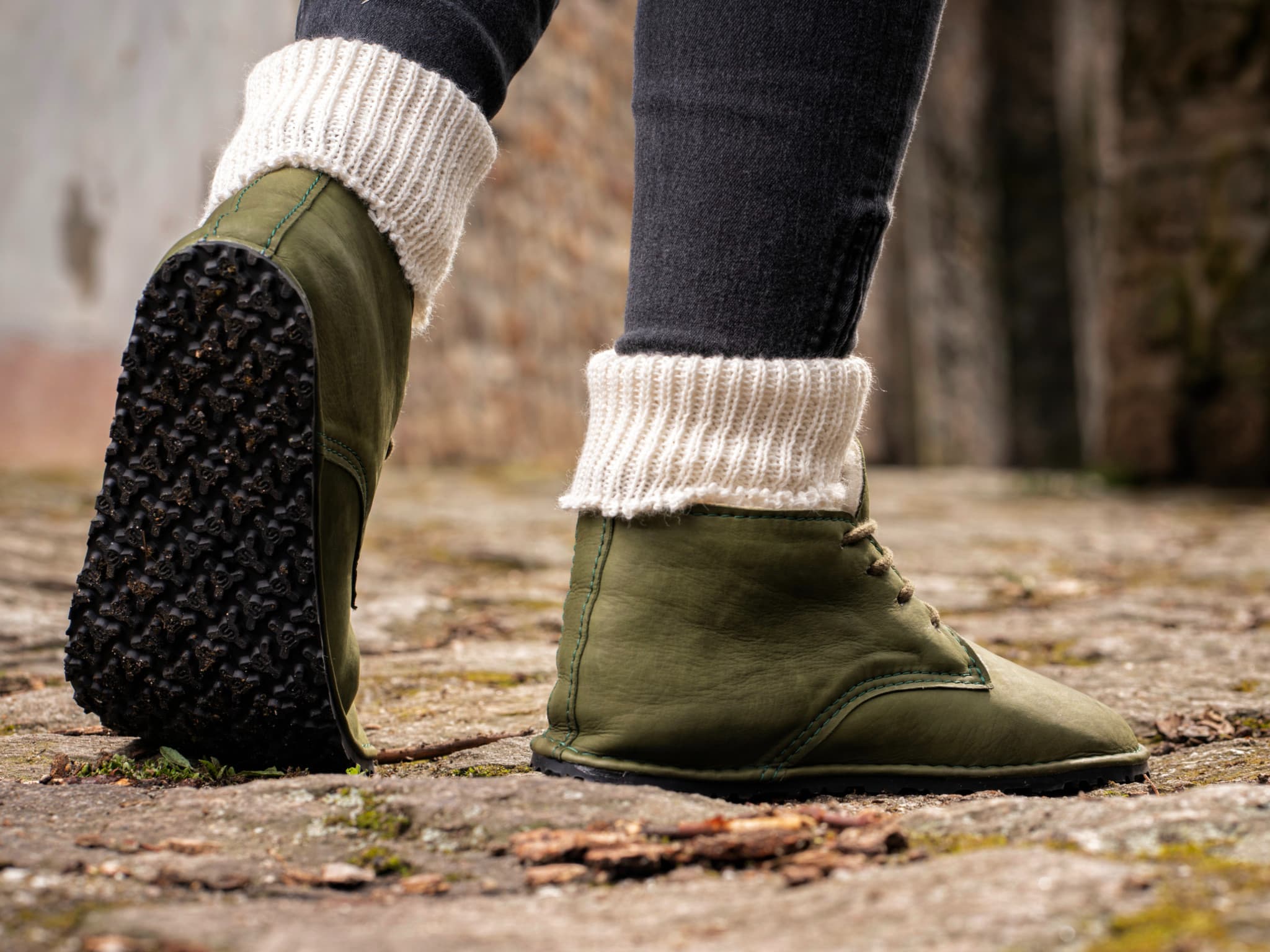 Milagro Frio Winter Barefoot boots - khaki - LUKS BAREFOOT