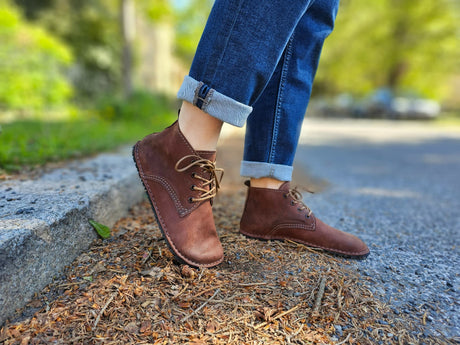 Milagro Premium Barefoot all - season boots - brown with black marbling - LUKS BAREFOOT