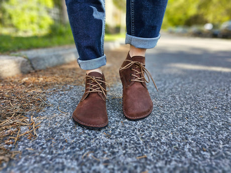 Milagro Premium Barefoot all - season boots - brown with black marbling - LUKS BAREFOOT