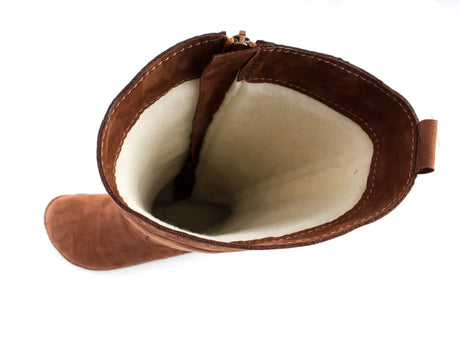 Tall Winter Boots - brown - LUKS BAREFOOT