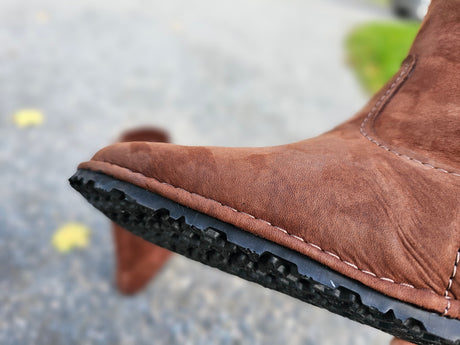 Tall Winter Boots - brown - LUKS BAREFOOT